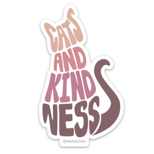 Cats & Kindness Sticker - Pink Tones