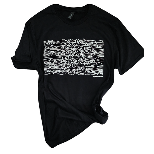 *Limited Edition* Cat Wave T-Shirt in Black