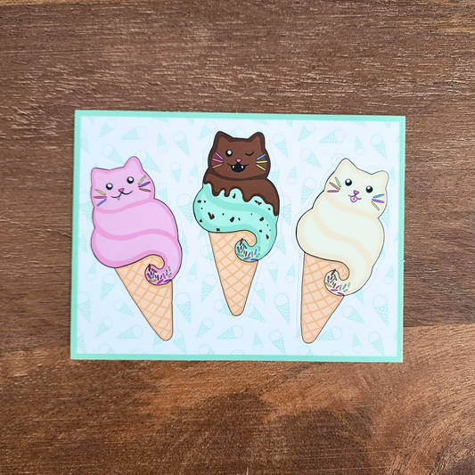 Ice Cream Cats Sticker Sheet