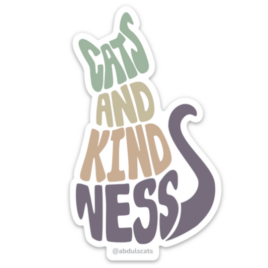 Cats & Kindness Sticker -  Warm Tones