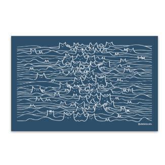 Cat Wave Sticker